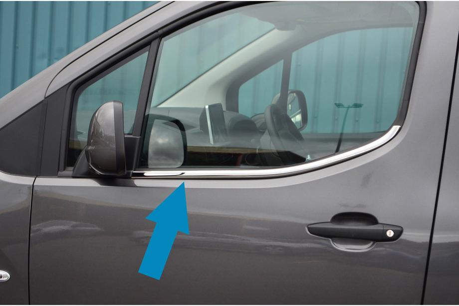 Opel Combo 2019- Fensterzierleisten Omsa Line (2 Stk, Edelstahl) Image