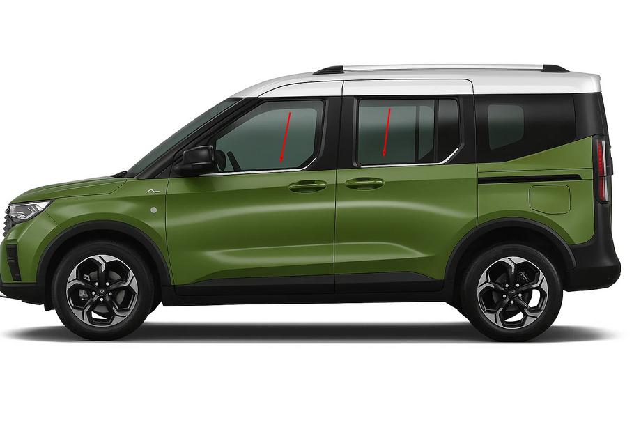 Ford Courier 2023- Fensterleisten Omsa Line (4 Stk, Edelstahl) Image