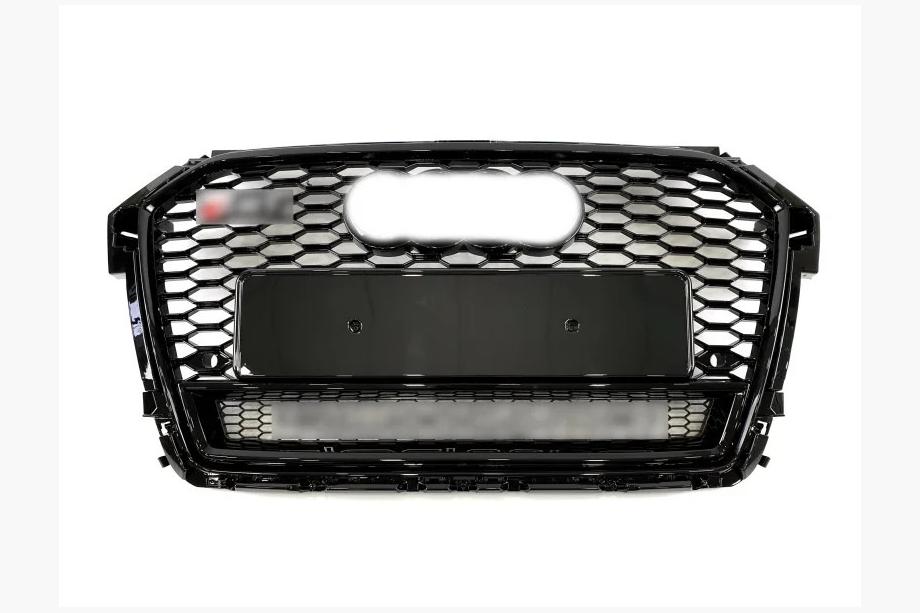 Audi A1 2010-2018 Frontgrill RS-Style mit Quattro Schriftzug (2014-2018, schwarz) Image