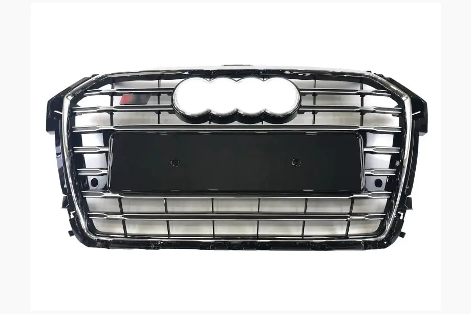 Audi A1 2010-2018 Frontgrill S-Style (2014-2018, schwarz mit Chrom) Image