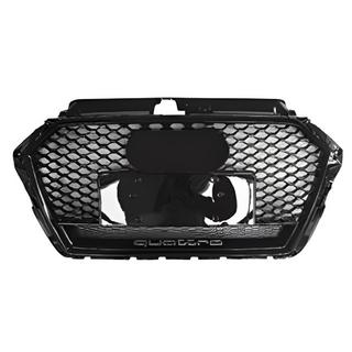 Frontgrill RS-Style mit Quarrto Schriftzug (2016-2020, schwarz) Audi A3 2012-2020