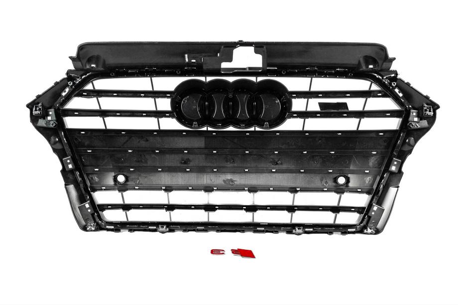 Audi A3 2012-2020 Frontgrill S-Style (2016-2020, grau mit Chrom) Foto 4