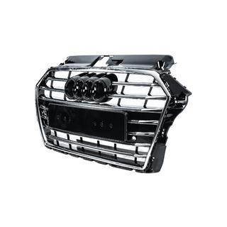 Frontgrill S-Style (2016-2020, Schwarz mit Chrom) Audi A3 2012-2020 Foto 2