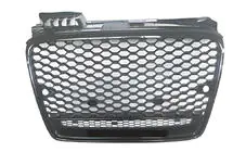 Audi A4 B7 2004-2008 Frontgrill RS-Style V-1 (ohne Logo, schwarz mit Chrom) Foto 1