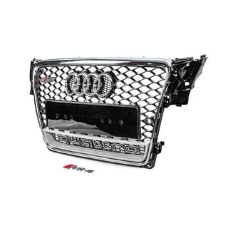 Frontgrill mit Quattro Schriftzug RS-Style (2007-2011, schwarz) Foto 2