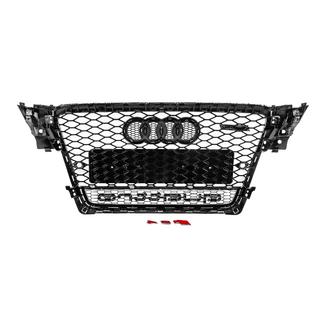 Frontgrill mit Quattro Schriftzug RS-Style (2007-2011, schwarz) Foto 4