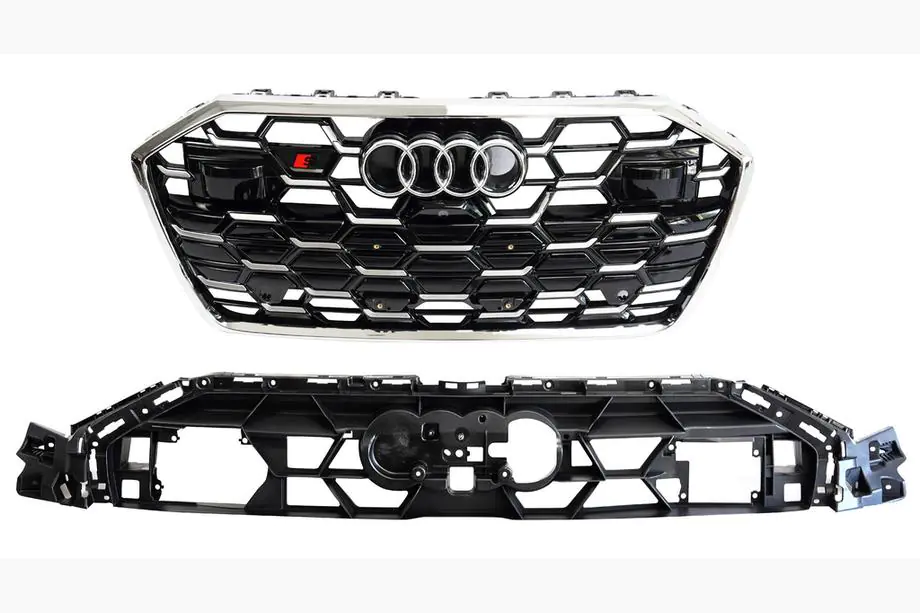 Audi A6 C8 2018–2025 Frontgrill RS-Style (2024-, grau mit Chrom) Foto 4