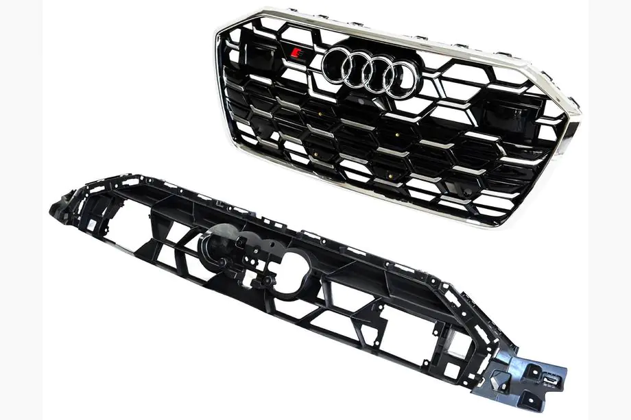 Audi A6 C8 2018–2025 Frontgrill RS-Style (2024-, grau mit Chrom) Foto 5