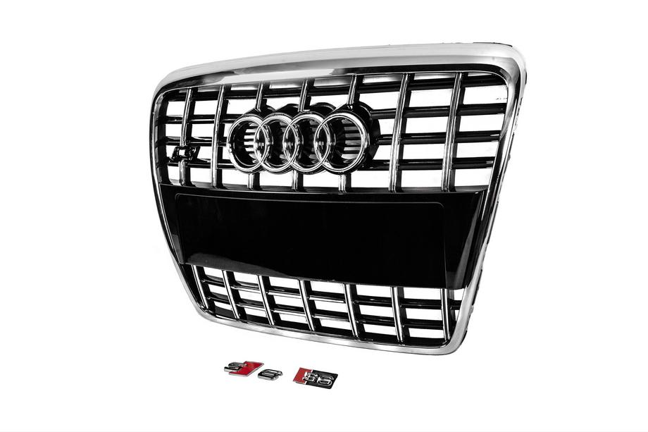Audi A6 C6 2004-2011 Frontgrill S-Style (schwarz mit Chrom) Foto 2