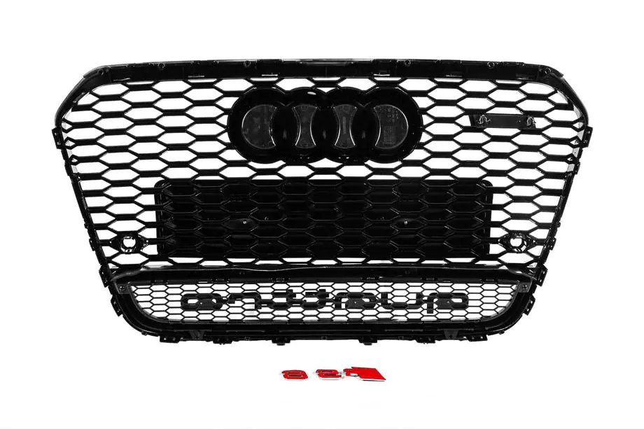 Audi A6 C7 2011–2018 Frontgrill RS-Style schwarz mit Quattro Schriftzug (2011-2014) Foto 4