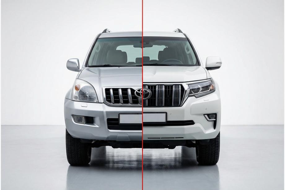 Toyota Land Cruiser Prado 120 2002-2009 Facelift Kit auf Toyota Land Cruiser Prado 150 2017+ Image