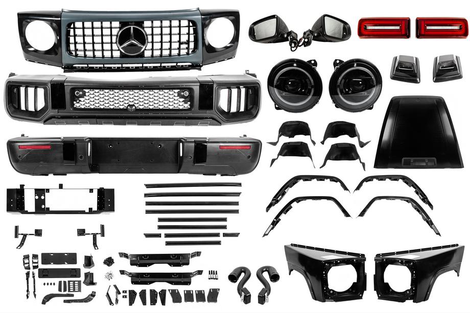 Mercedes G class W463 1990-2018 Facelift Komplettset auf W465 2025 G63 Image