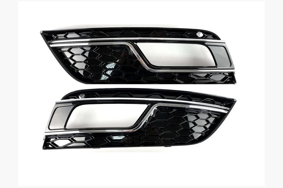 Audi A4 B8 2007-2015 Nebelscheinwerfergitter RS-Style (2012-2015, 2 Stk, Schwarz) Foto 2