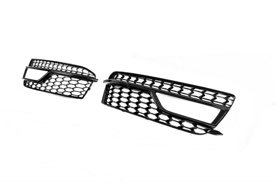 Audi A5 2007-2015 Nebelscheinwerfer-Gitter RS-Style (Sport, 2011-2015, 2 Stk, Schwarz) Foto 3
