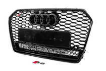 Audi A6 C7 2011-2017 Vorderer schwarzer RS-Style Kühlergrill mit Quattro Schriftzug (2014-2017) Foto 2