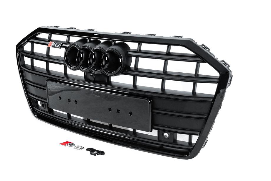 Audi A6 C8 2018–2025 Frontgrill S-Style (schwarz) Foto 2