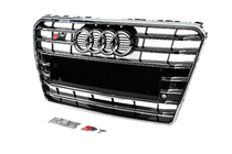 Audi A7 2010-2018 Frontgrill S-Style (2010-2014, schwarz mit Chrom) Foto 2