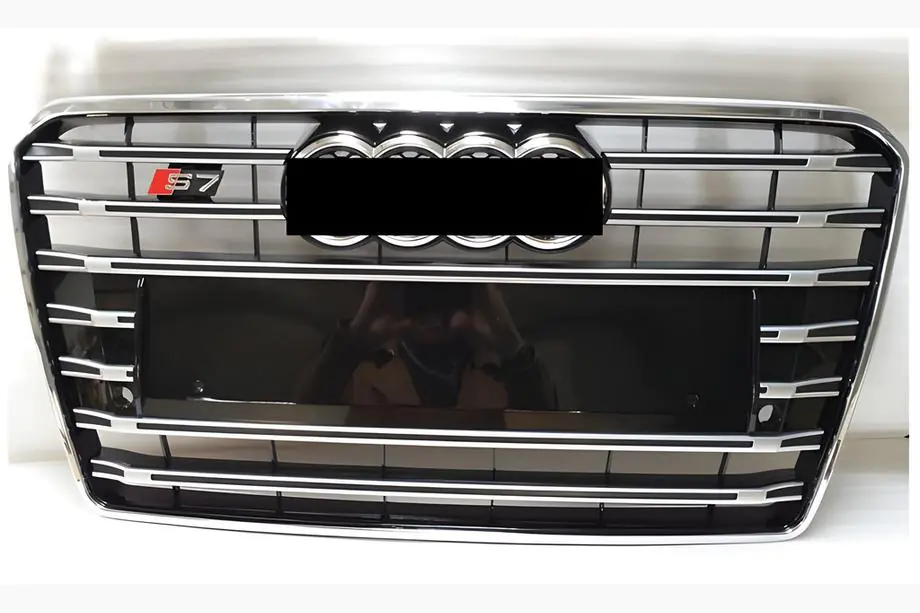 Audi A7 2010-2018 Kühlergrill vorne S-Style (2015-2018, schwarz mit Chrom) Image