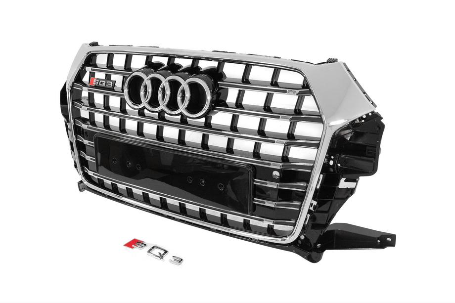 Audi Q3 2011-2019 Frontgrill RSQ-Style (2015-2019, schwarz mit Chrom) Foto 2
