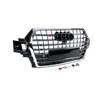Kühlergrill vorne SQ-Style V-2 (2015-2019, schwarz mit Chrom) Audi Q7 2015–2026 Foto 3