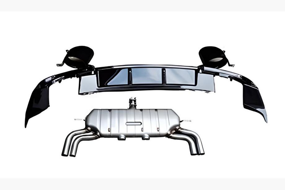 Audi A3 2012-2020 Heckdiffusor mit Endrohren V-1 (für S/S-Line, 2016-2020) Image