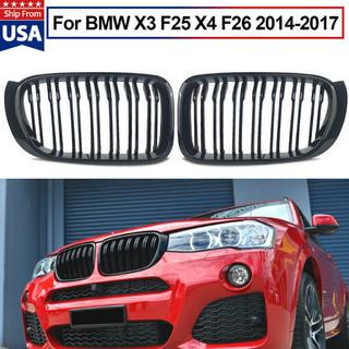Nieren M-Look (Schwarz Glanz) BMW X4 F26 2014-2018 Foto 3