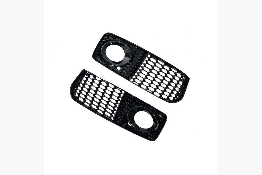 Audi A5 2007-2015 RS-Style Nebelscheinwerfer-Gitter (für S-Line, 2007-2011, 2 Stk, Schwarz) Foto 1