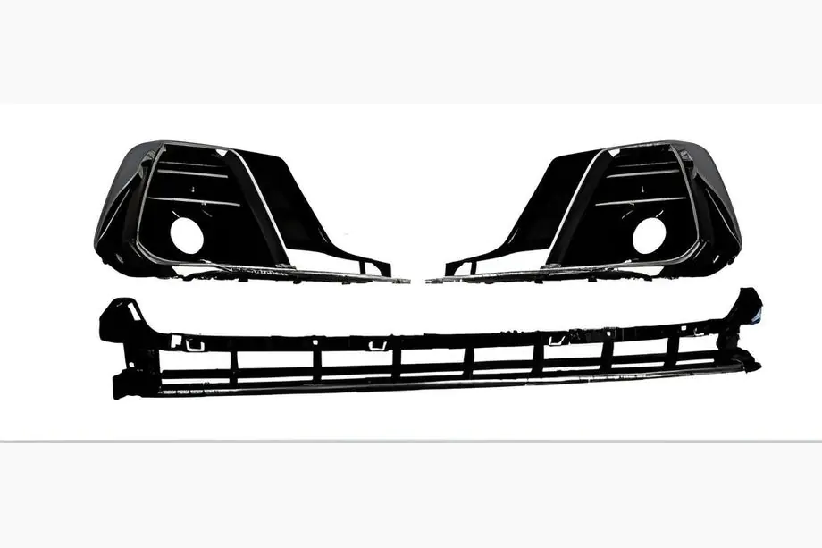 Audi A8 2018- Nebelscheinwerfer-Gitter mit unterem Stoßstangengitter S-Style Horch (2022+, 2+1 Stk, Schwarz) Image
