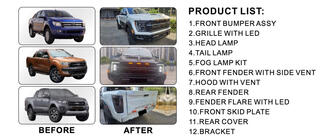 Ford Ranger 2011–2022 Bodykit Set (Design F150 Raptor 2023) Foto 3