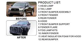 Toyota Tundra 2007-2021 Facelift Upgrade Kit 2024 (Komplettset) Foto 2