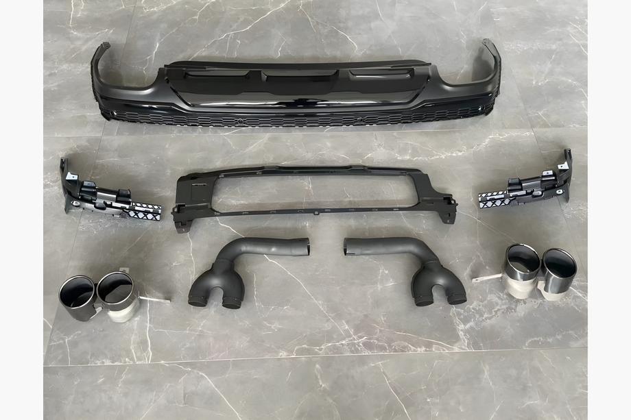 Audi Q7 2015–2026 Heckdiffusor mit Endrohren QRS-Style (2020+, Schwarz) Image