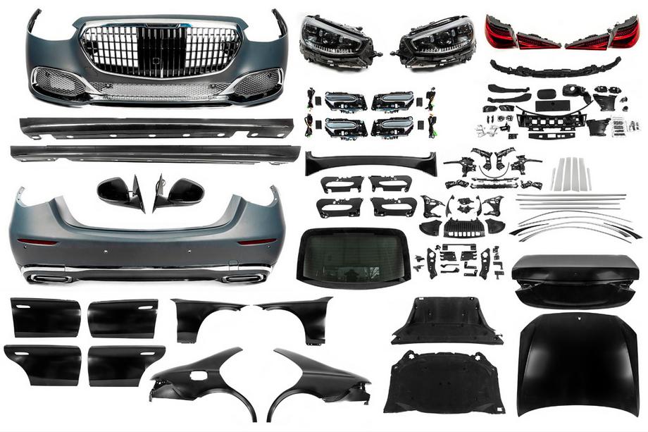 Mercedes S-class W221 2005-2013 Facelift Komplettset auf W223 Maybach (mit Türgriffen und Einsätzen) Image