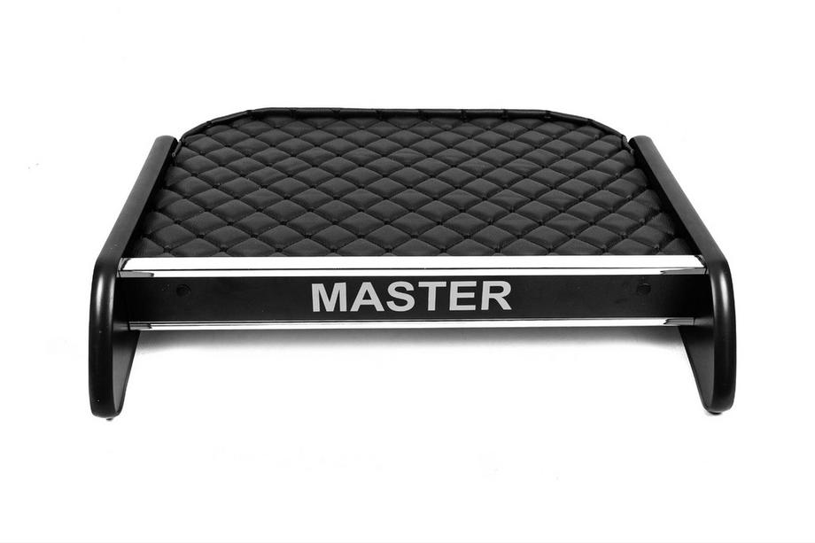 Renault Master 2011-2023 Ablagebrett für Armaturenbrett (Schwarz mit schwarzer Naht) Image