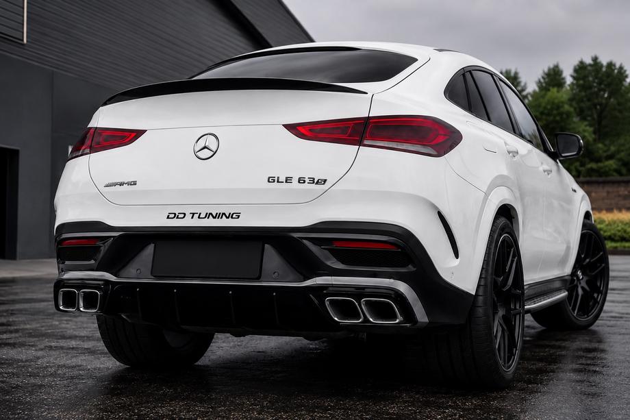 Mercedes GLE coupe C167 2019- Heckdiffusor mit Endrohren (Design GLE63) Foto 2