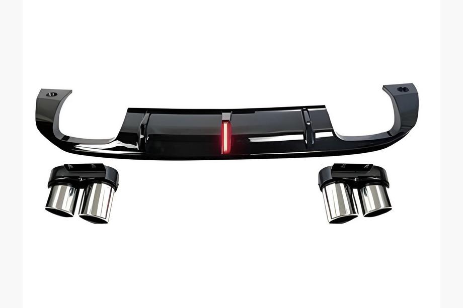 Audi Q2 2016- Heckdiffusor mit Endrohren QS-Style (2016-2024) Image