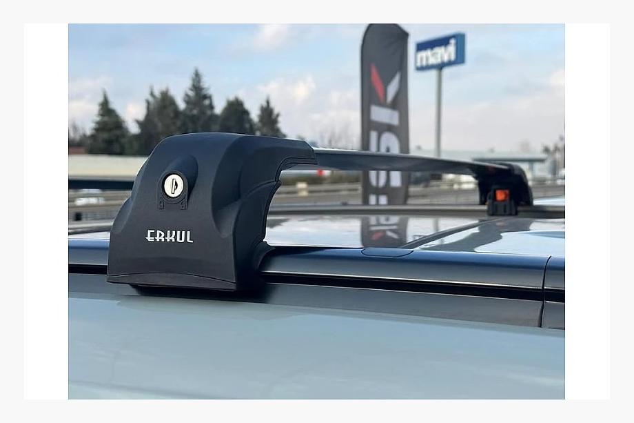 Querträger für integrierte Dachreling mit Schlüssel Ecem V2 (2 Stk) bis 140 cm, Grau Image