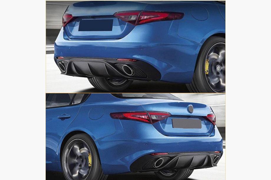 Alfa Romeo Giulia 2016-2022 Heckstoßstangendiffusor Lip Carbon V2 (Carbon) Foto 6