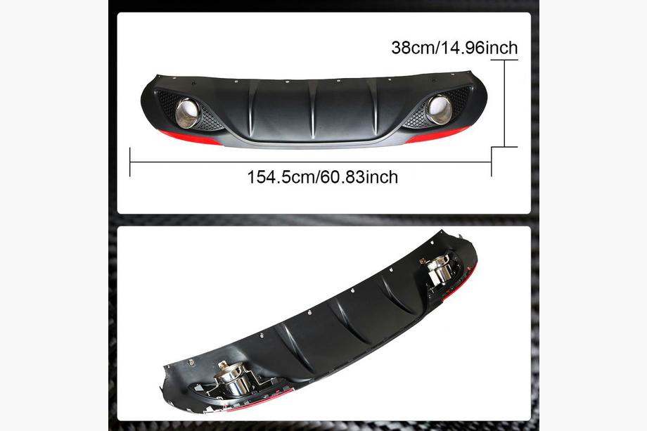 Alfa Romeo Giulia 2016-2022 Heckstoßstangendiffusor Lip Carbon V2 (Carbon) Foto 8