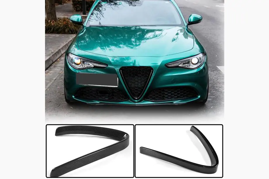Alfa Romeo Giulia 2016-2022 Grillabdeckung (für Base, Trockencarbon) Image
