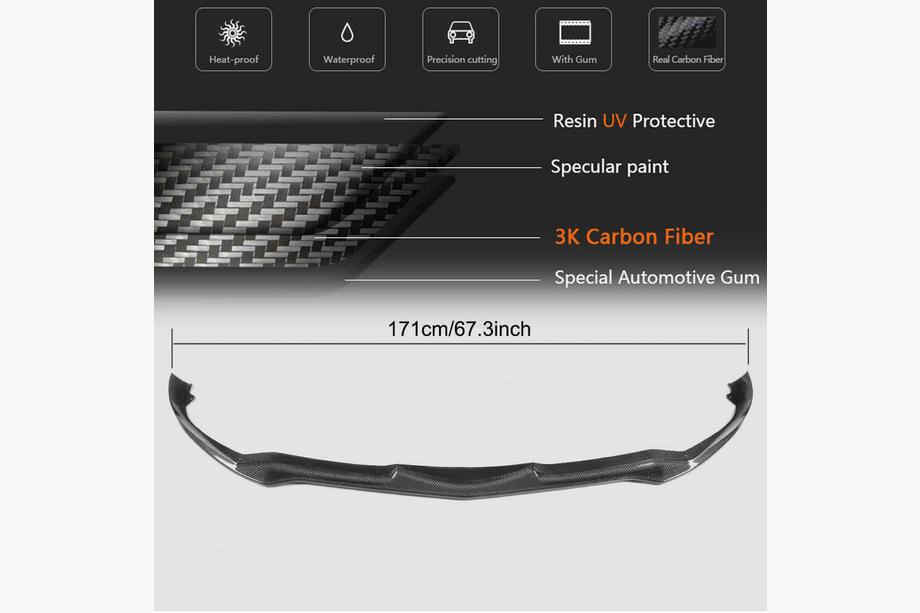 Alfa Romeo Giulia 2016-2022 Frontstoßstangenlippe Carbon V2 (Carbon) Foto 7