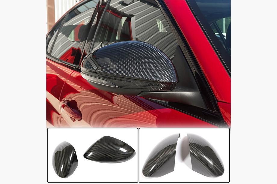 Alfa Romeo Stelvio 2016- Spiegelabdeckungen (2017-2023, Trockencarbon) Image