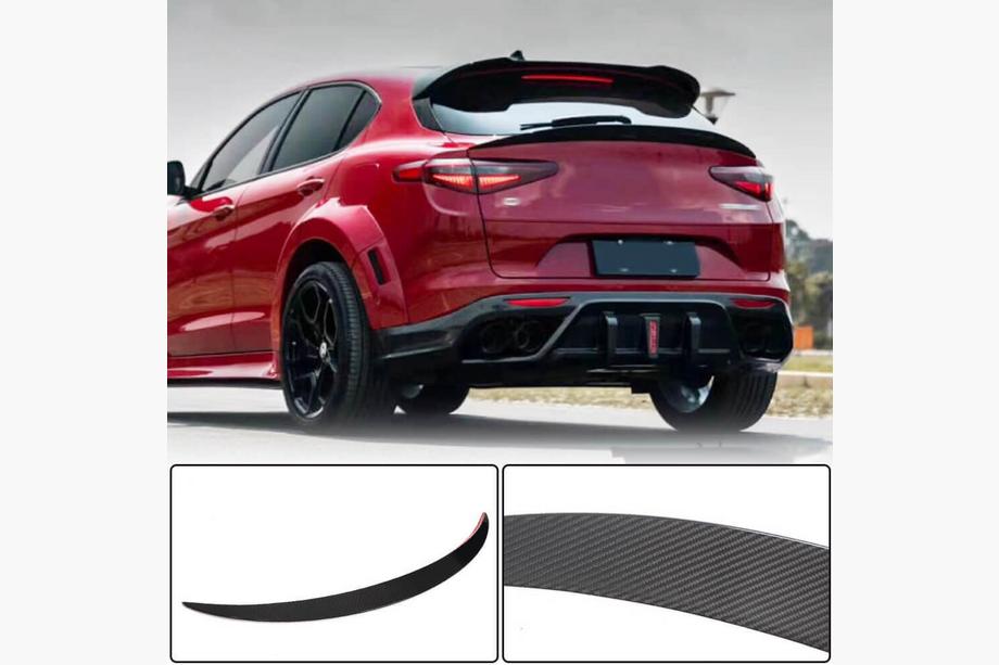 Alfa Romeo Stelvio 2016- Frontspoiler unten V3 (2017-2023, Trockenkohlefaser) Image