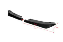 Universelle Flap Aufsätze für Heckstoßstange Typ-A (2 Stk, Schwarz Glanz, ABS-Kunststoff) Foto 5