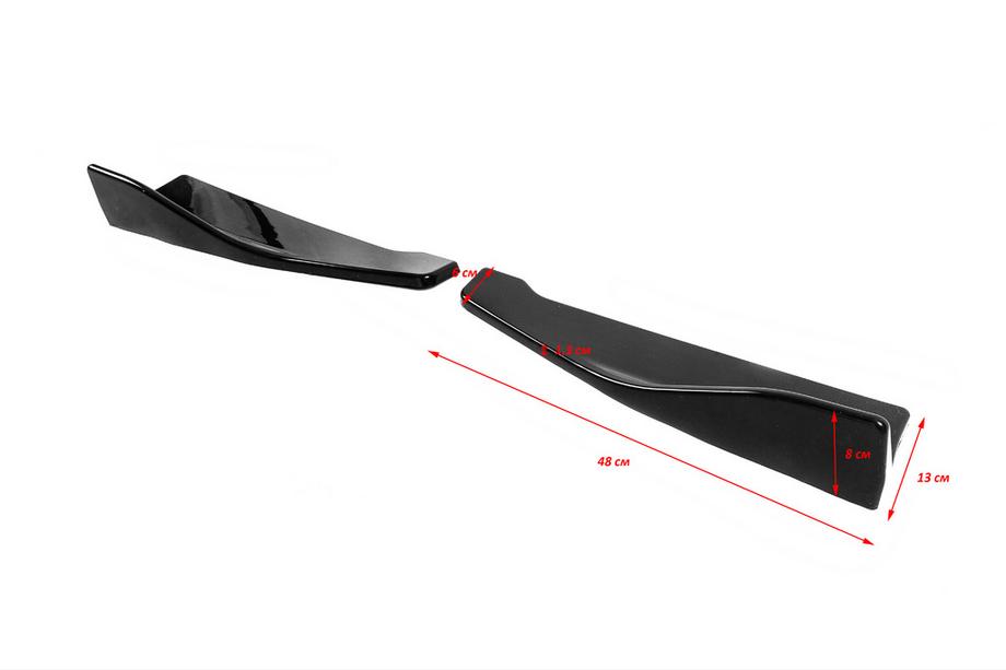 Universelle Flap Aufsätze für Heckstoßstange Typ-B (2 Stk, Schwarz Glanz, ABS-Kunststoff) Foto 2