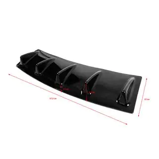 Universeller Heckdiffusor Typ-E (Schwarz Glanz, ABS-Kunststoff) Foto 4