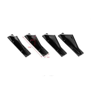 Universeller Heckdiffusor Typ-F (4 Stk, Schwarz Glanz, ABS-Kunststoff) Foto 2