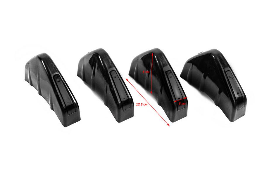 Universal Heckdiffusor Typ-D (4 Stk, Schwarz Glanz, ABS-Kunststoff) Foto 3