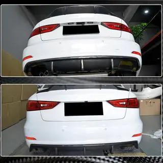 Heckstoßstangen-Diffusor V2 (für Base Sedan 2012-2016, Carbon) Foto 3