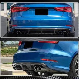 Heckstoßstangen-Diffusor V1 (für Base Sedan 2012-2016, Carbon) Foto 3