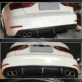 Heckstoßstangen-Diffusor V1 (für Base Sedan 2012-2016, Carbon) Foto 4